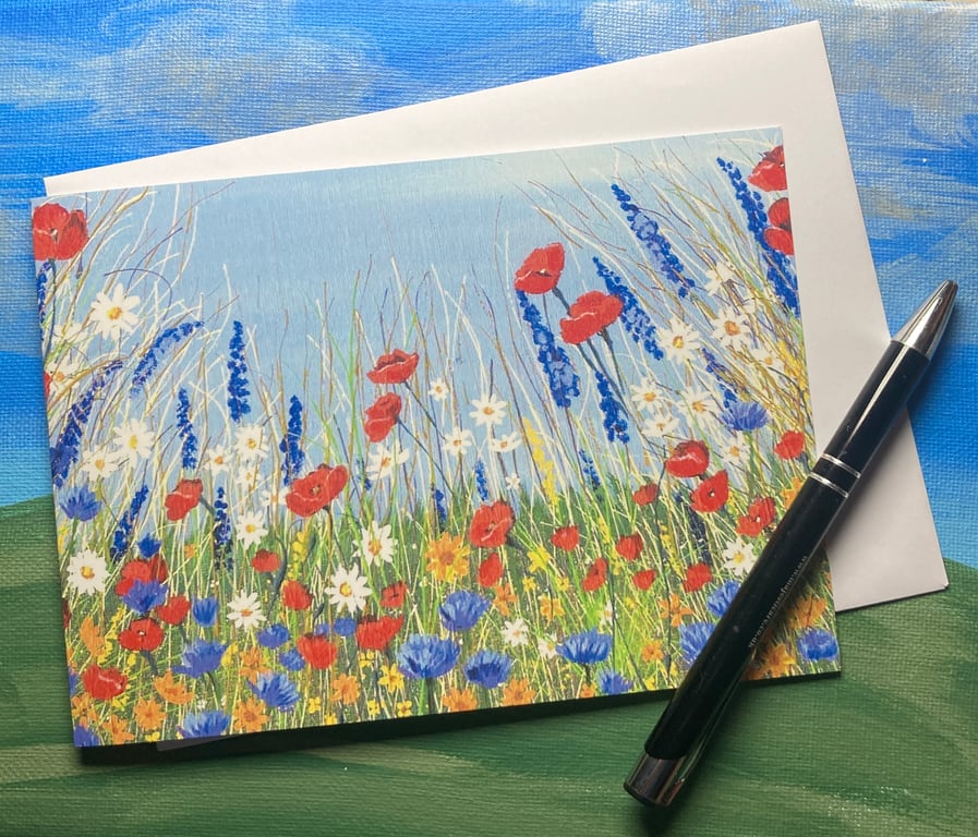 Card Poppy Flower Meadow