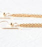 Handmade 14K Gold Filled Triple Chain Drop Earrings - Image 5
