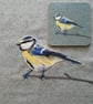 Blue-tit coaster, melamine, cork backed - Image 5