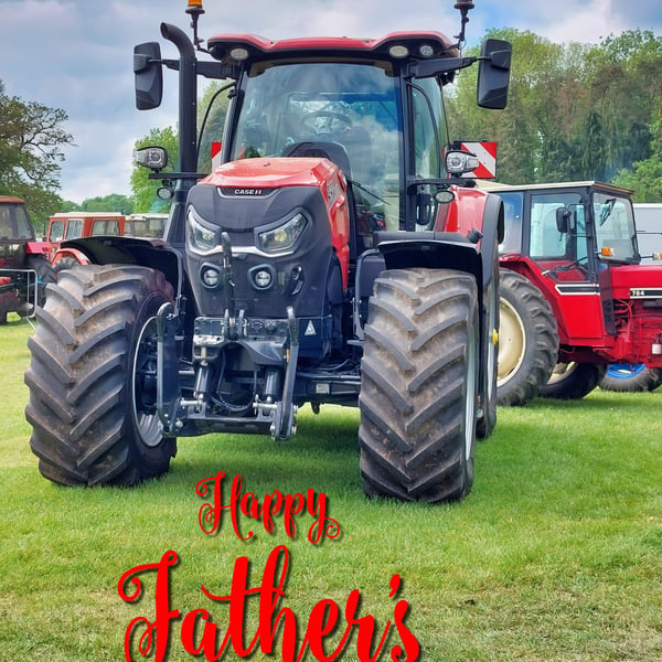  Happy Father's Day Tractor Massey Greeting Card A5