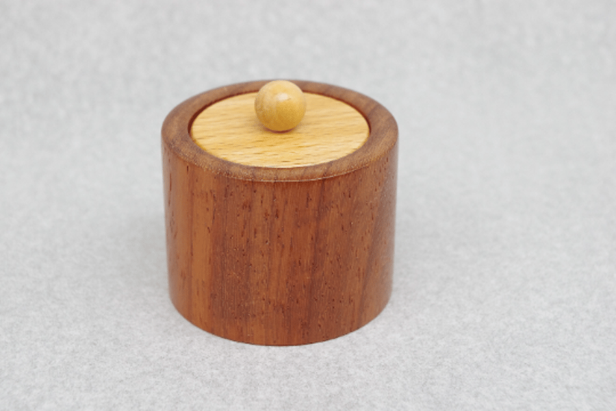 Small Wooden Trinket Ring Box. Handmade. 
