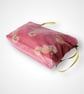 Dusty Pink Seahorses Velvet Makeup Bag - Image 5