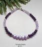 Designer Amethyst & Freshwater Culture Pearl Bracelet 9" inches Large Size - Image 1