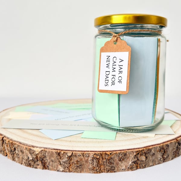 New Dad Quote Jar - Positive Quotes for Fathers - Parent Support Self Care Gift 
