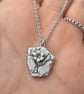 Fracture & Bloom Fine Silver Necklace - Image 3