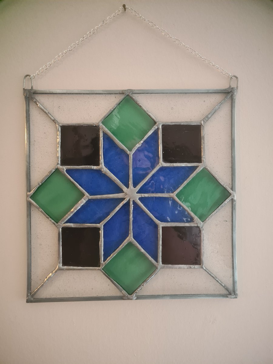 Stained glass quilt square