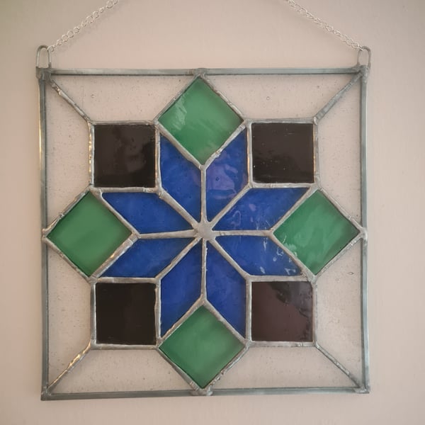 Stained glass quilt square