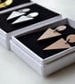 Wooden Two-part Dangly Earring with Triangle - Image 4