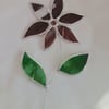 Stained Glass Flower Suncatcher - Purple