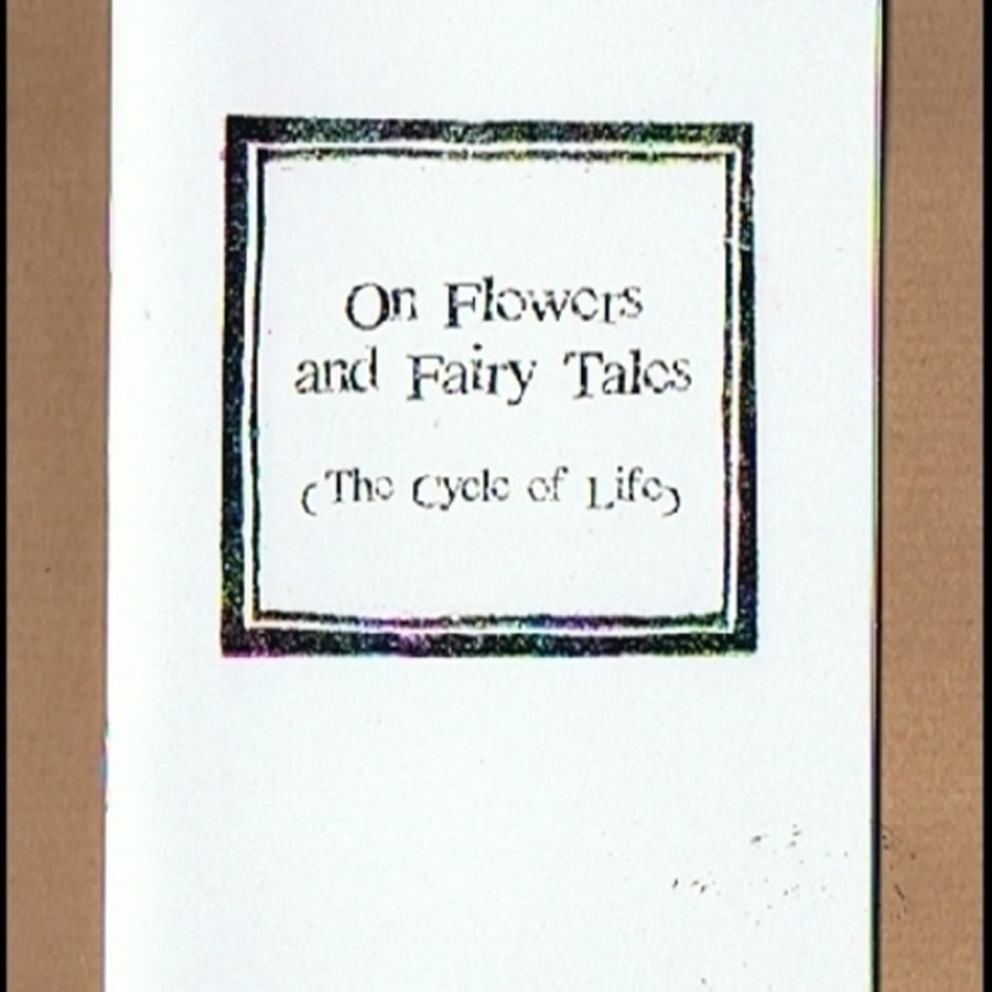 CLEARANCE On Flowers and Fairy Tales - a zine