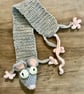 Handmade Crochet Rat Bookmark – Cute Animal Page Marker, Gift for Book Lovers