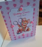 Birthday card. Handmade card. Mouse, sewing. Ref 092 - Image 1