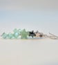Green Earrings, Stars & Swarovski Crystals, Birthday, Anniversary, Gifts For Her - Image 3