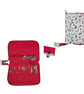 Interchangeable knitting needle case with dogs, fully zip around knit pro case,  - Image 1