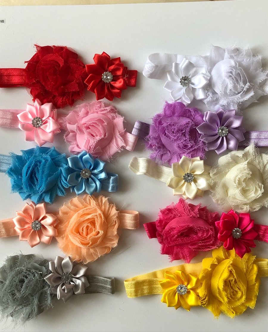  2 x Flower baby bands 