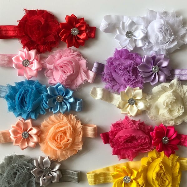  2 x Flower baby bands 