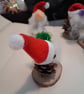 Pine Cone Christmas Gonk decoration with Green sparkly Nose - Image 2
