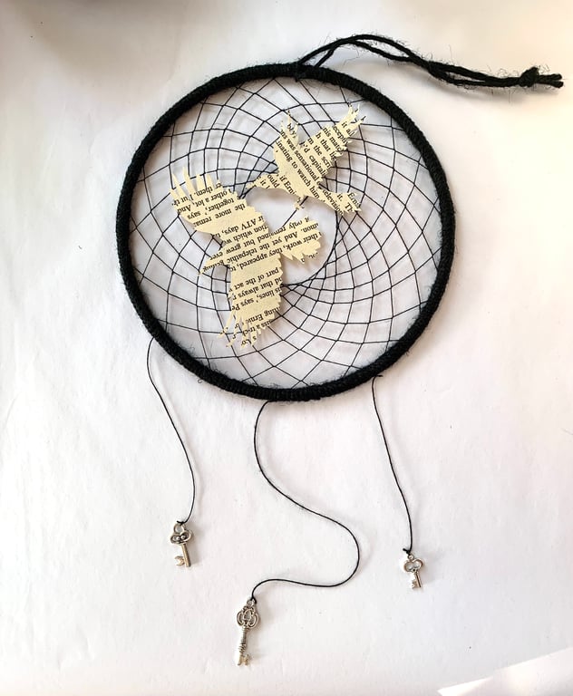 Raven Spirit Dreamcatcher - Handmade Nature Inspired Wall Hanging Joy Gift