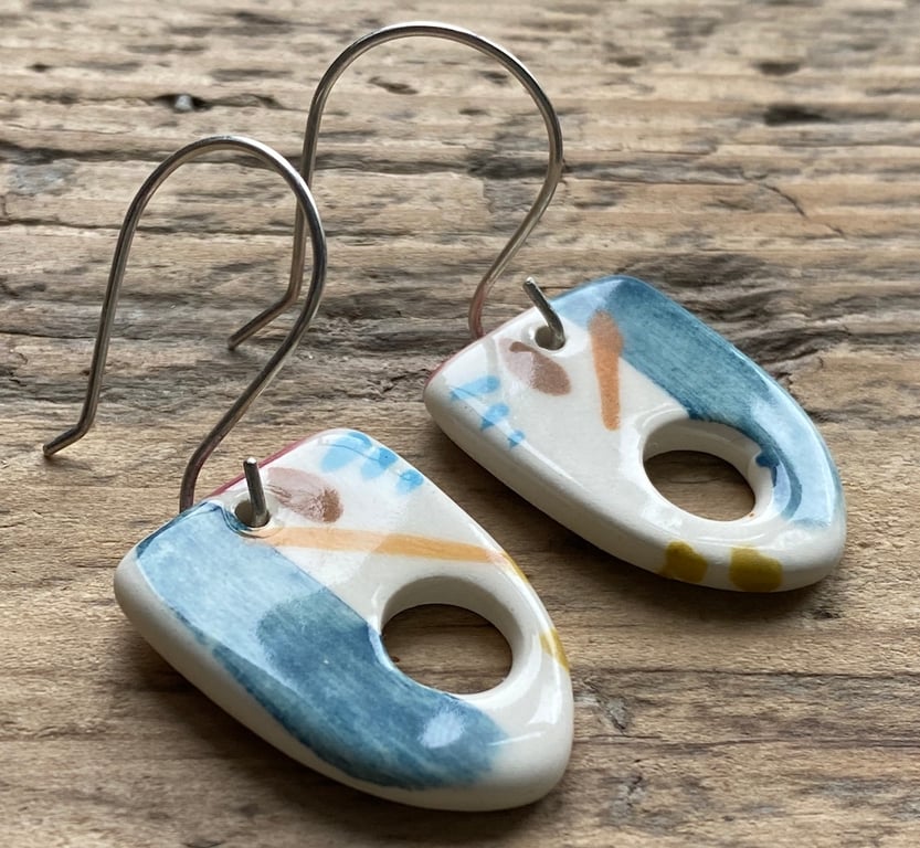 Handmade Ceramic Drop Earrings