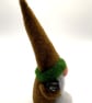 OOAK Handmade Autumn Gonk 15.5cm Brown Coat Hat Holding a Book Needle Felted - Image 5