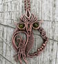 Antique Copper Owl pendant - Image 2