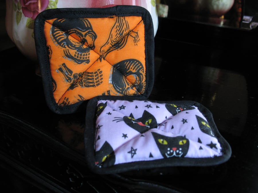 Set of two eco cellulose washing up sponges - Halloween 4 design