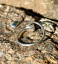 RARE UV & White Seaglass and Sterling Silver Spiral Adjustable Ring - 1353 - Image 5