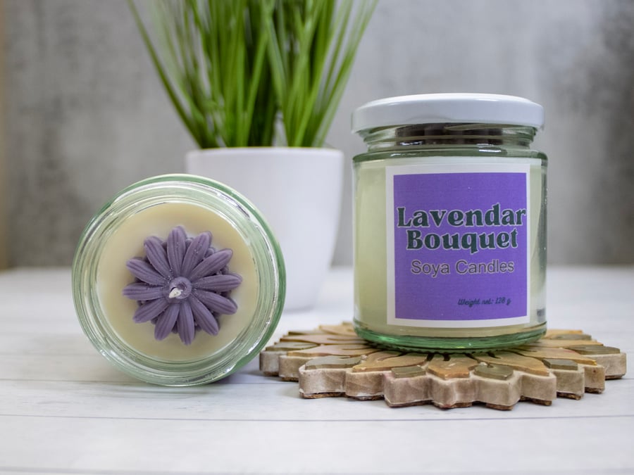 Lavendar Bouquet with a chamomile blend with fresh herbs and a whisper