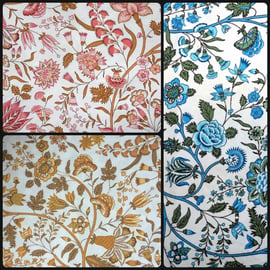Floral Blue or Pink 70s Kandahar By Sanderson Vintage Fabric Lampshade option 