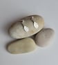 Sterling Silver Pebble Drop Earrings, Handmade Recycled Silver 