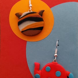 Tigers & Teapots - Earrings to party in!