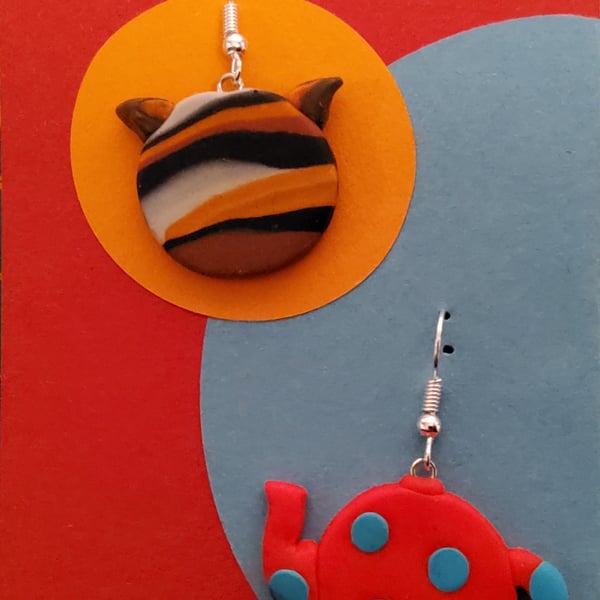Tigers & Teapots - Earrings to party in!