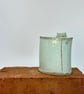 Hand built blue-green bud vase. No 4