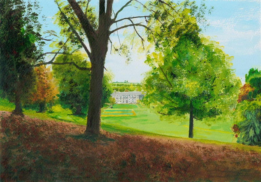 Cockington Court, Devon - Giclee print copy of original art, Devon Landscape