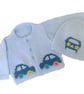 Knitting Pattern for Baby Car Cardigan and Hat 0-18 months, Digital - Image 3