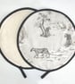 Aga Hob Lid Mats Leopard Pads Hats Round Covers Surface Savers Grey Safari