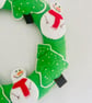 Christmas felt wreath - snowmen and trees - Image 3