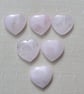 6 Rose Quartz Solid Gemstone Polished Hearts - 20mm - Chakra - Crafting - Image 4