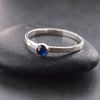 Silver Textured Ring with Kyanite