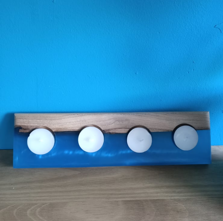 reclaimed sustainable wooden candle holder with... Folksy