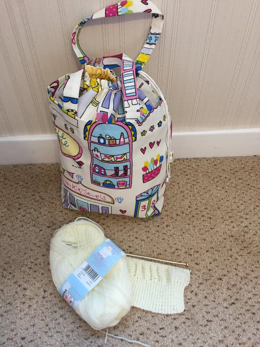 Sweet Shop Knitting Bag, Crotchet bag, Craft bag