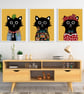Rockabilly Cat Dress Wall Art Print, Tattoo Print, Rockabilly Wall Art, Cat Art  - Image 4