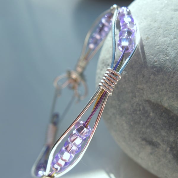 Czech Glass Cradled Bangle