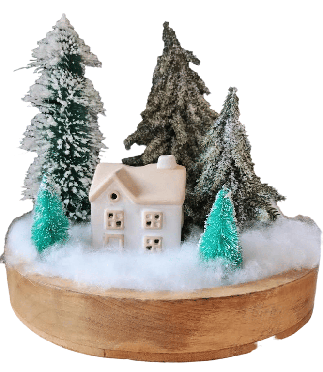 Christmas Wintery Scene Table Centerpiece