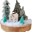 Christmas Wintery Scene Table Centerpiece