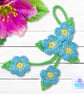 Forget me not flower bag charm. Forget me not keyring. - Image 8