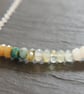 Green Peruvian Opal and Silver Necklace - Image 1