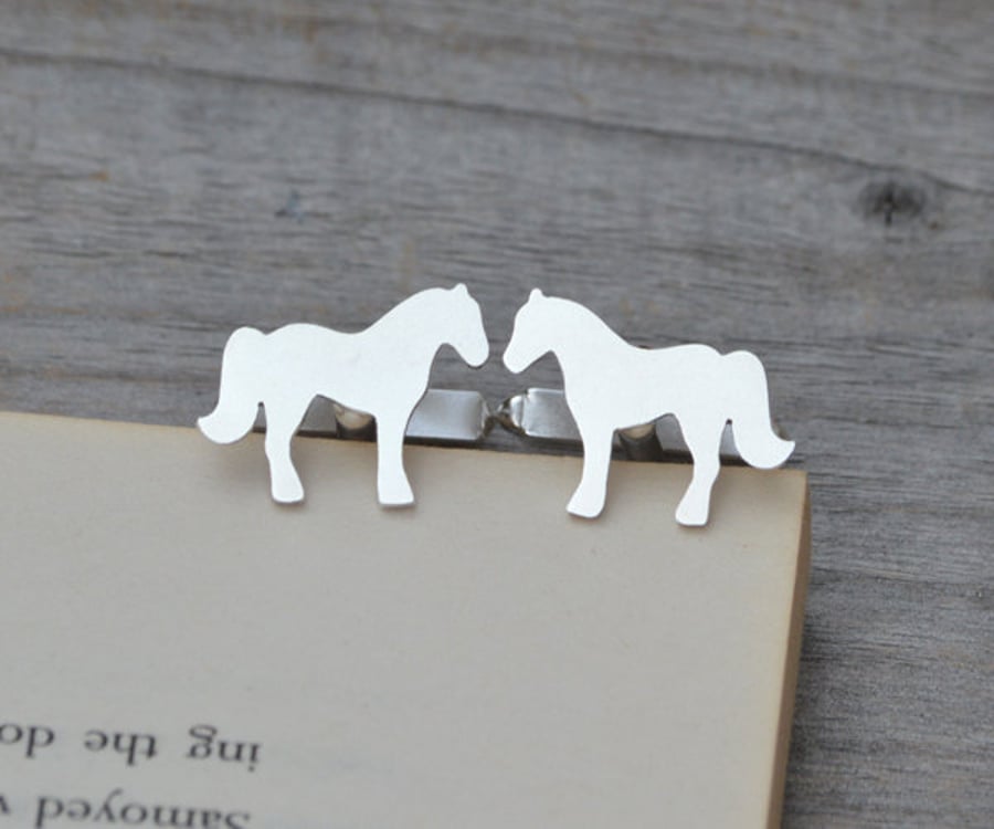 Horse Cufflinks In Solid Sterling Silver