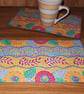 2 Tablemats Small Pair Mug rugs  Snack mats Handmade One of a kind. - Image 5