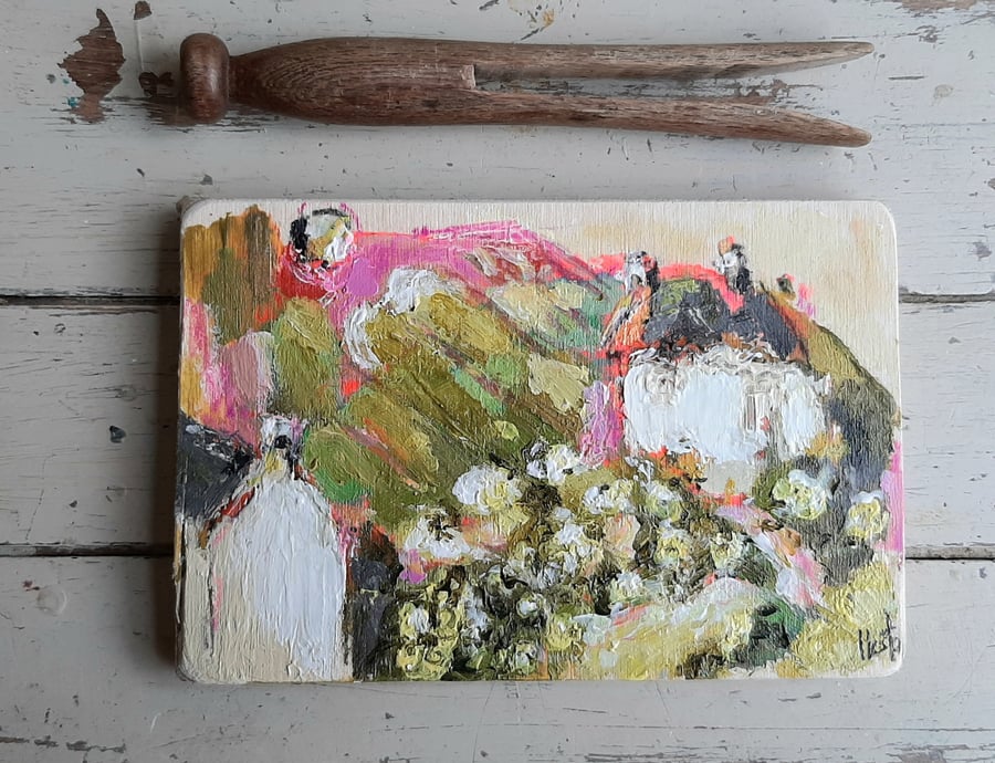 Miniature painting 'primrose cottage